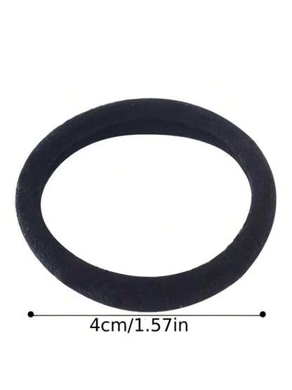 10pcs Black Simple Hair Ties