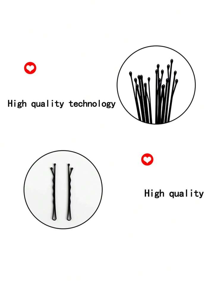 20pcs Black Simple Hairpins